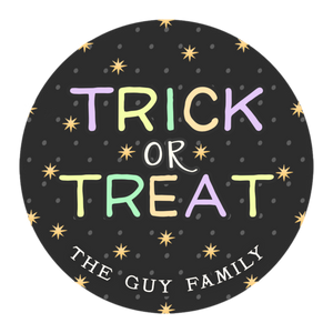 Trick or Treat - Round Sticker Gift Tags