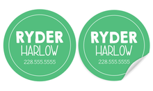 Load image into Gallery viewer, Water Resistant Round Labels - Kelly Green
