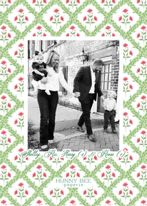 Floral Christmas Family Card