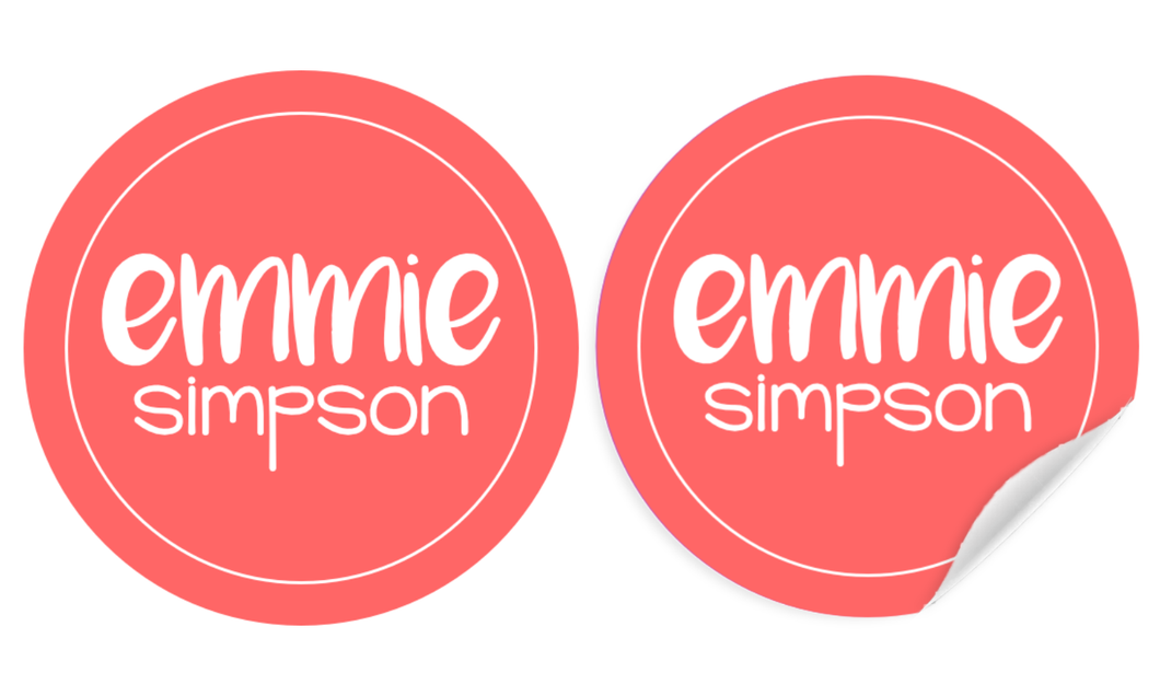 Water Resistant Round Labels - Tart
