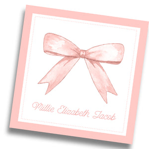 Bow Calling Card - Pink