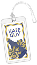 Load image into Gallery viewer, Cheerleading Bag Tag - Navy/Gold
