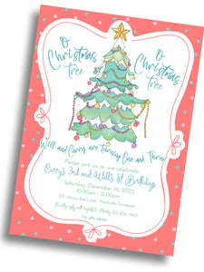 O Christmas Tree Party Invitation
