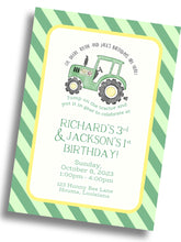 Load image into Gallery viewer, Tractor Birthday Invitation
