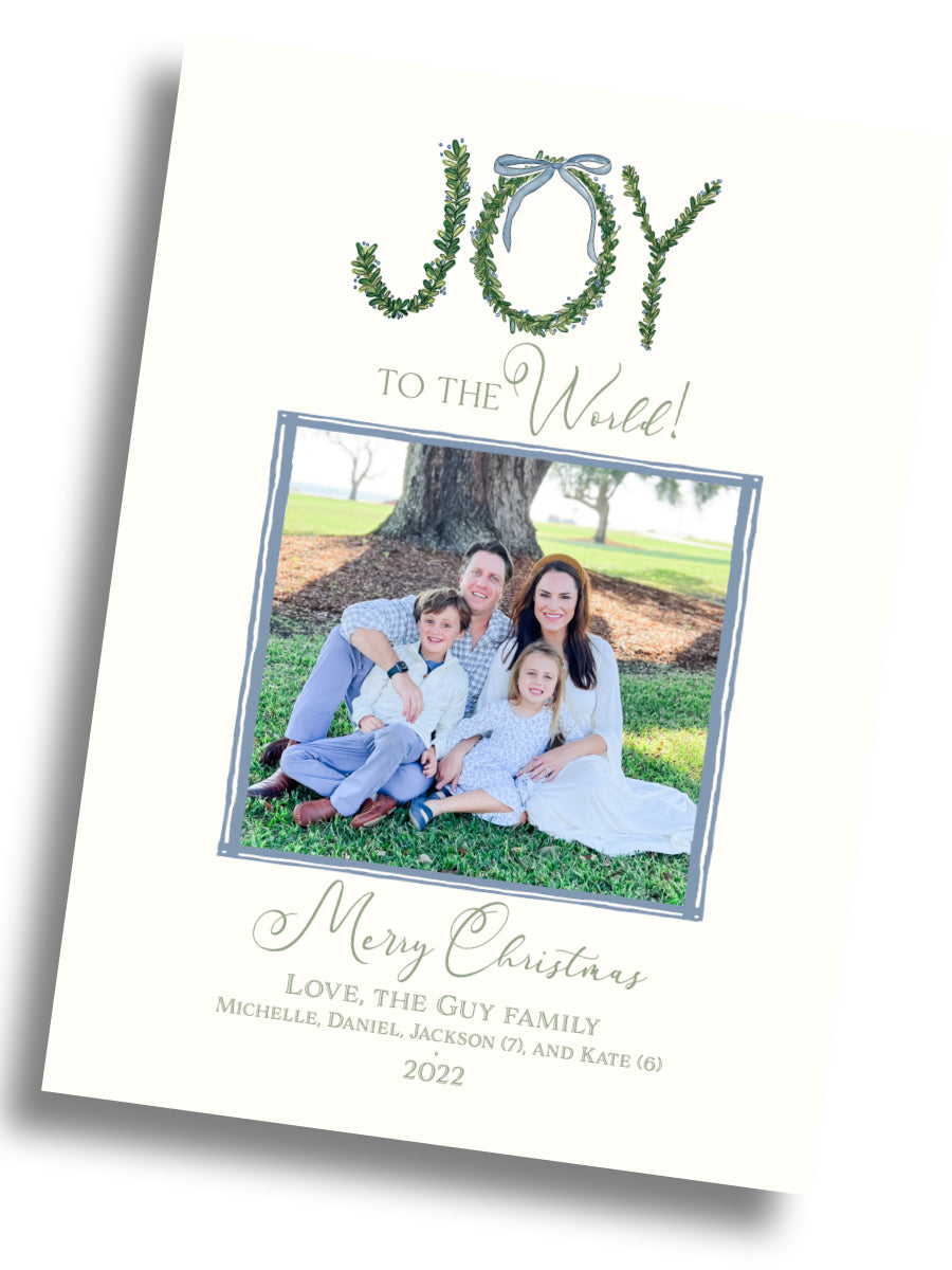 JOY Christmas Family Card