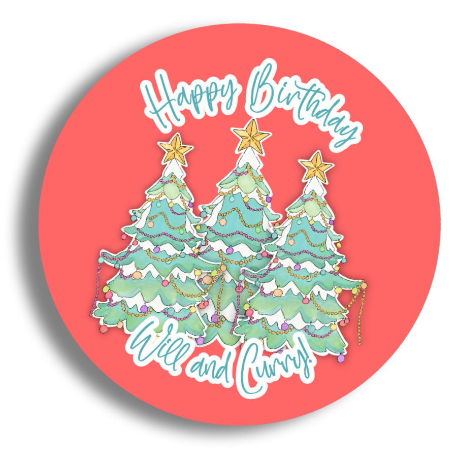 Christmas Tree Gift Tag Stickers