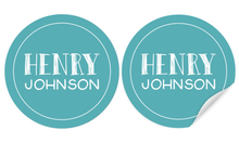 Load image into Gallery viewer, Water Resistant Round Labels - Teal
