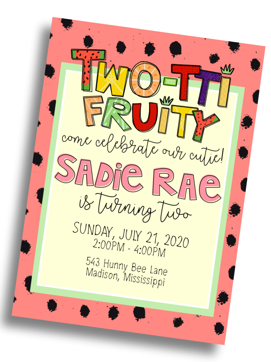Two-tti Fruity Birthday Invitation