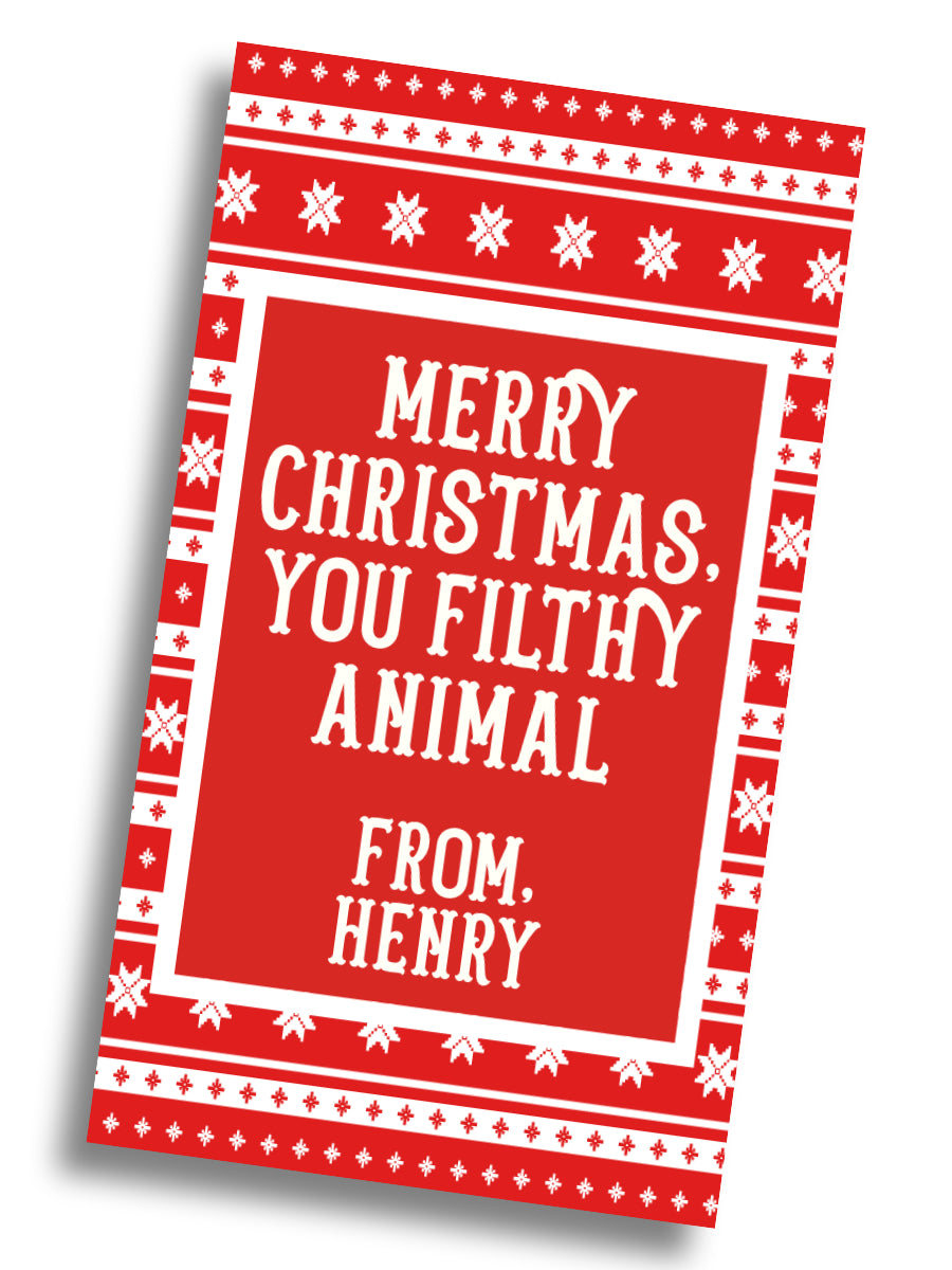 Home Alone Filthy Animal Gift Tag