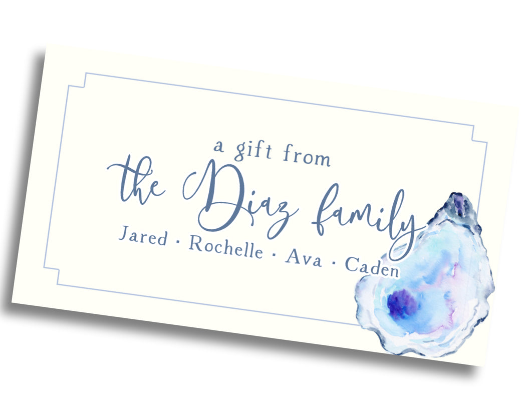 Oyster Gift Tag