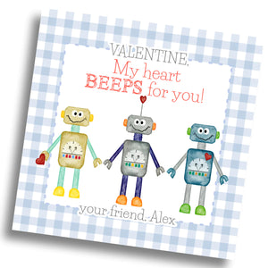 Robot Valentine Card - PRINTABLE