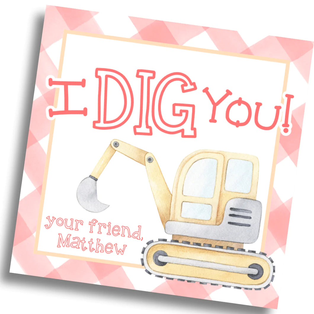 I DIG YOU Valentine Card - PRINTABLE