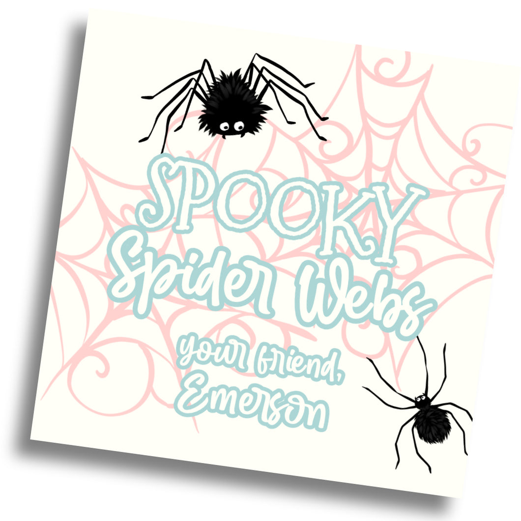 Spooky Spider Webs Gift Tag