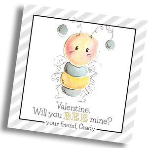 Bee Mine Valentine Card - Boy - PRINTABLE