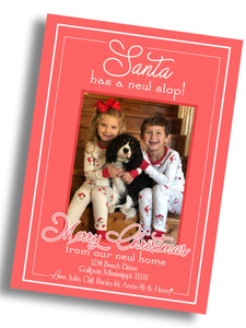 Santa Has A New Stop Moving Announcement Card