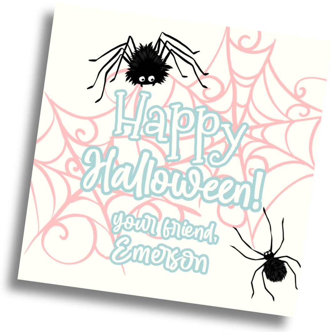 Happy Halloween Spider Web Gift Tag