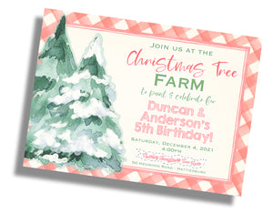 Christmas Tree Farm Invitation