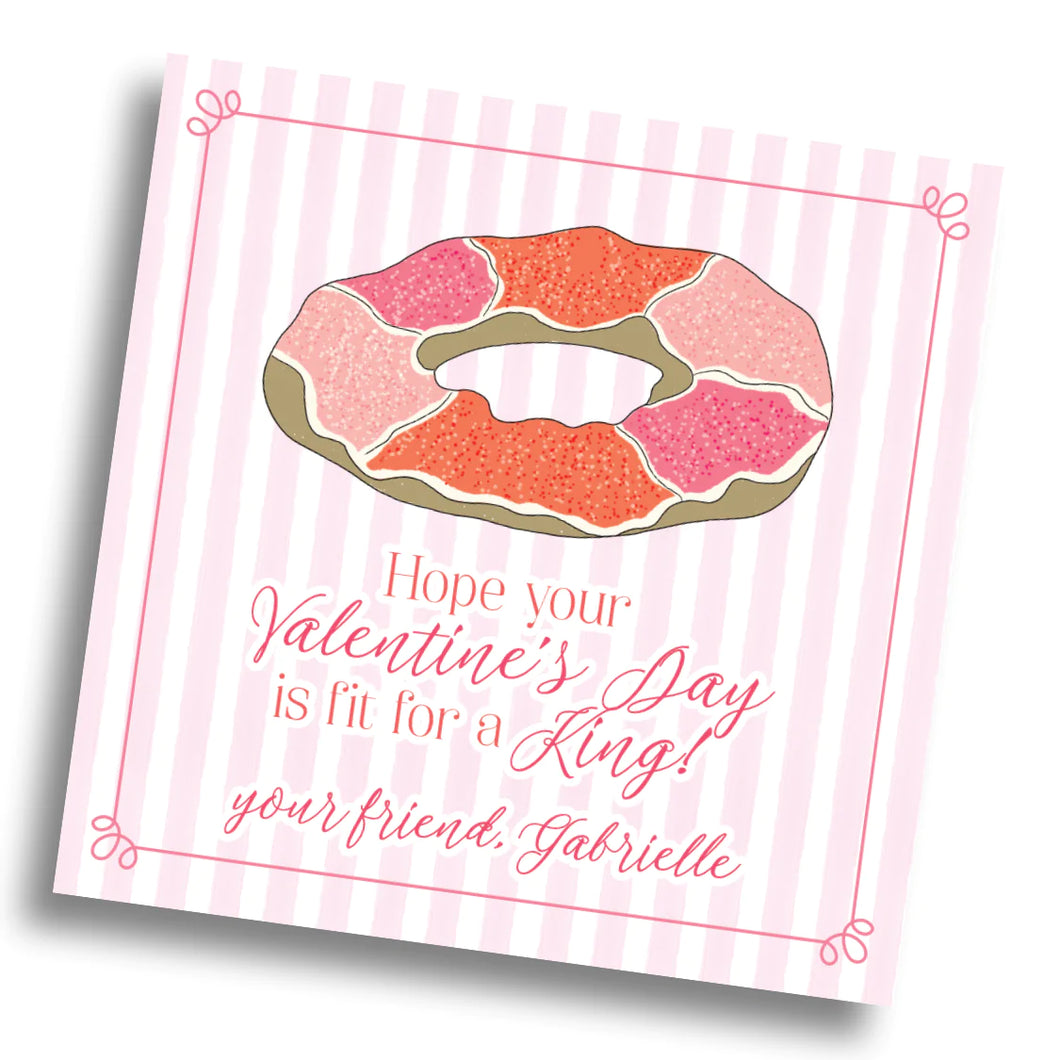 King Cake Valentine Card - PRINTABLE