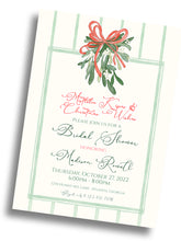 Load image into Gallery viewer, Mistletoe Christmas Invitation
