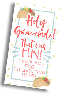 Taco Gift Favor Tag