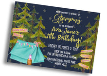 Load image into Gallery viewer, Glamping Birthday Invitation
