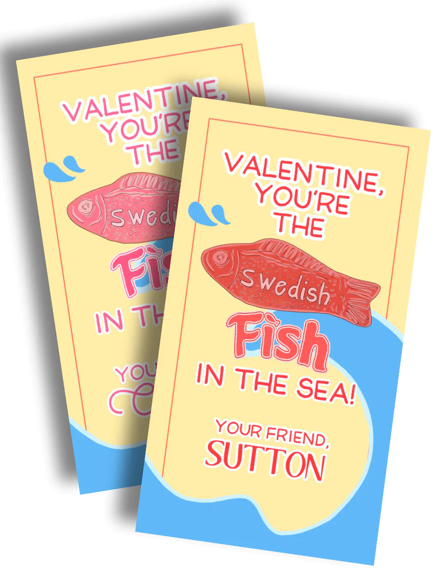 Swedish Fish Valentine Tag - PRINTABLE