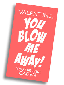 Blow Me Away Valentine Tag - PRINTABLE