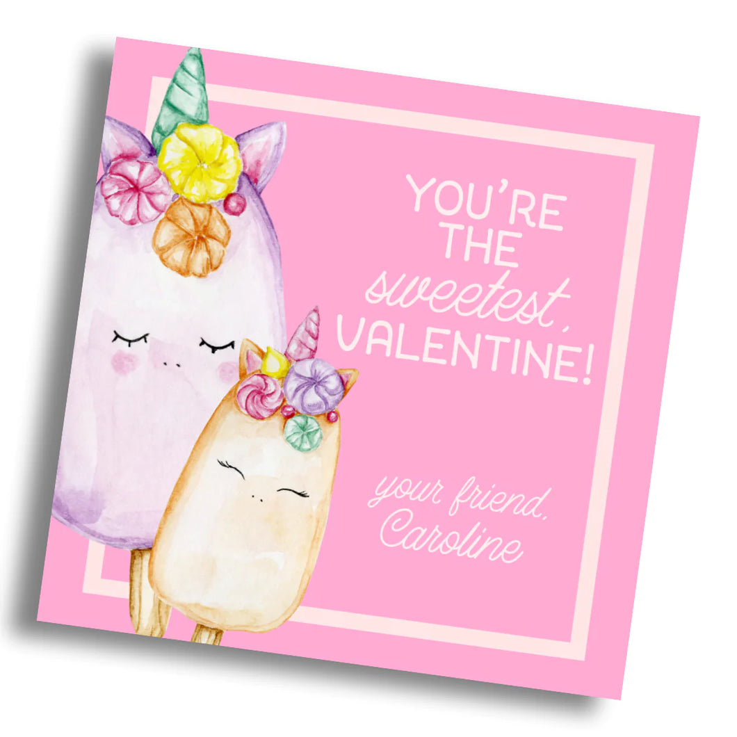 Unicorn Pop Valentine Card - PRINTABLE