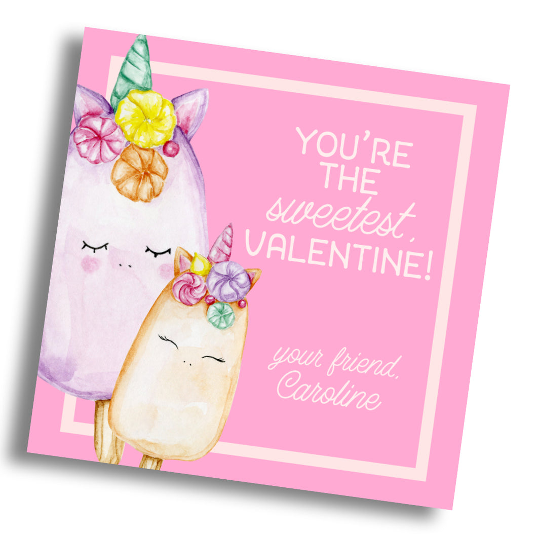 Unicorn Pop Valentine Card