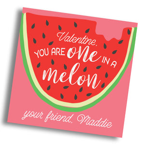One in a MELON Valentine Card