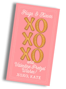 Pretzel XOXO Valentine Tag - PRINTABLE