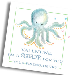 Sucker for You Valentine Card - Boy - PRINTABLE
