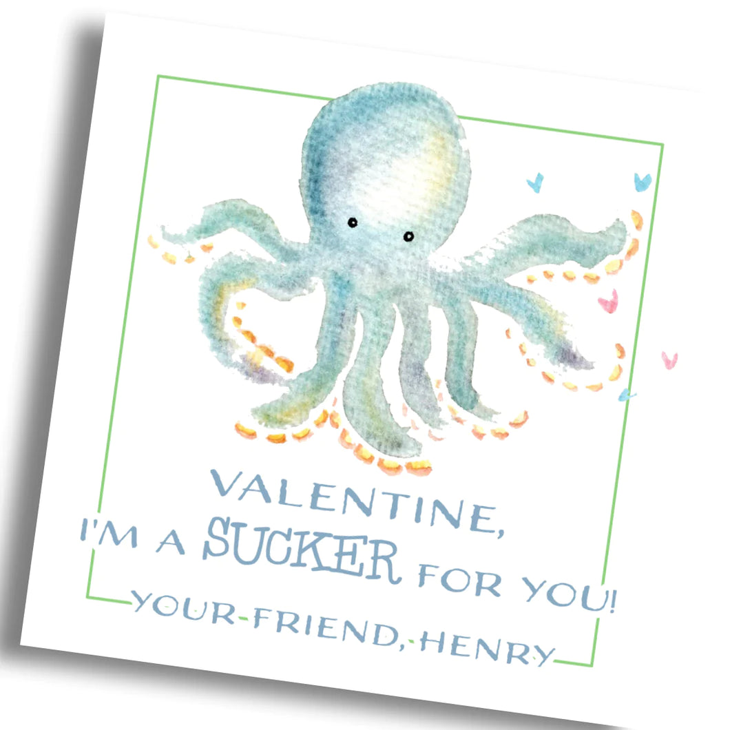Sucker for You Valentine Card - Boy - PRINTABLE