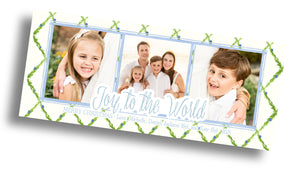 Trellis Greenery Christmas Family Card