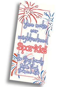 4th of July Sparkle Gift Tag