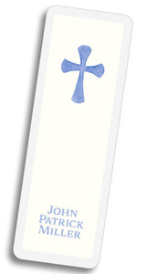 Cross Religious Bookmark - Blue