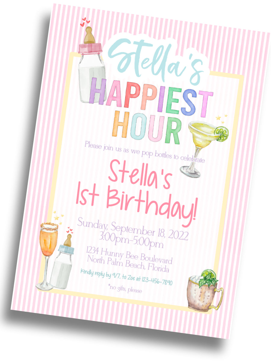 Happiest Hour Child Birthday Invitation