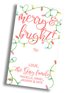 Merry + Bright Gift Tag