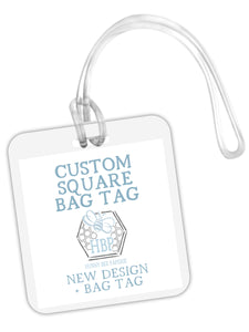 CUSTOM Square Bag Tag *NEW DESIGN