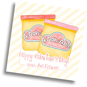 Playdoh Valentine Card - PRINTABLE