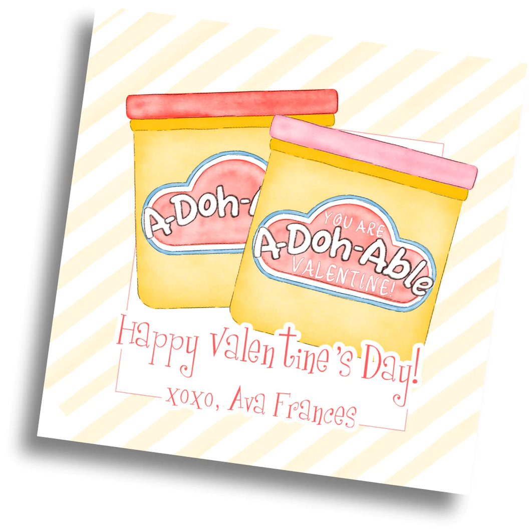 Playdoh Valentine Card - PRINTABLE
