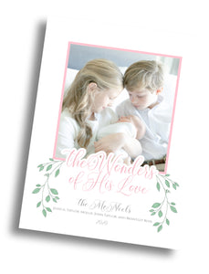 The Wonders of His Love Christmas Family Card