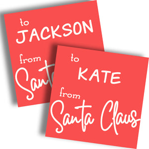 Official "From Santa" Gift Tag Stickers