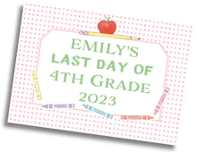 Load image into Gallery viewer, First/Last Day of School Sign: Crayon/Pencil - PRINTED Sign
