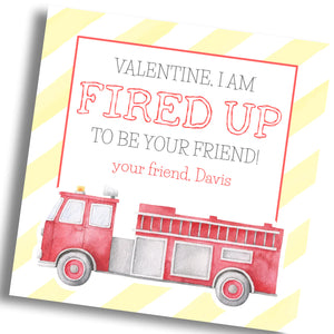 Fired Up Valentine Card - PRINTABLE