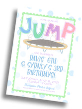 Load image into Gallery viewer, JUMP Birthday Invitation - Pastel
