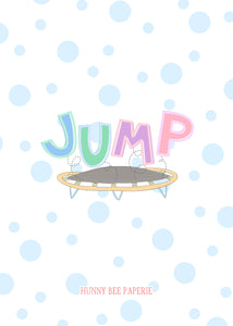 JUMP Birthday Invitation - Pastel