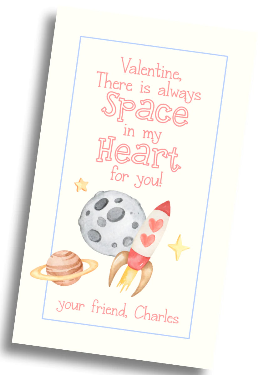 Space Valentine Tag - PRINTABLE