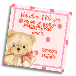 Beary Valentine Card - PRINTABLE