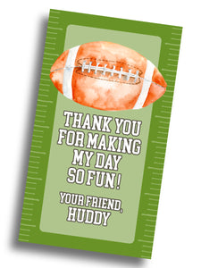 Football Party Favor Tag